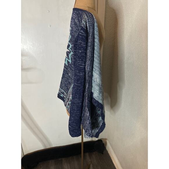 Miami Aztec Tribal Print Women's Waterfall Sweater Small Southwestern Cozycore - Picture 6 of 11